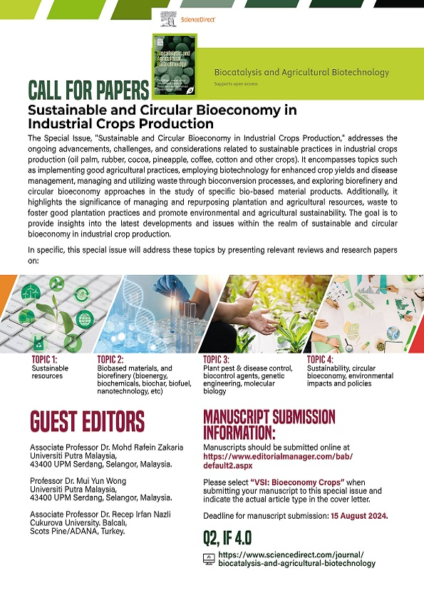 CALL FOR PAPERS: Biocatalysis and Agricultural Biotechnology Journal